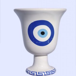 Pythagoras porcelain cup with Evil Eye 1